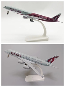 20cm卡塔尔航空波音机B777空客机A380合金仿真金属飞机模型航模