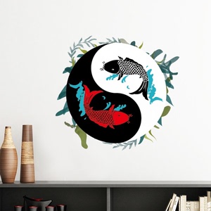 双鱼墙贴