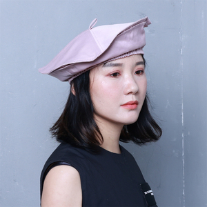 yezi od 原创帽子女冬款超大帽围松紧头围大头贝雷帽一片式学士帽