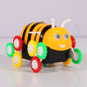 新品电动玩具车 小蜜蜂翻斗车 自动翻转儿童电动车地摊玩具货源