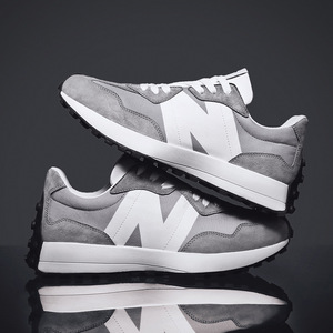 新百伦nb327张子枫同款元祖灰复古运动老爹鞋男n字鞋女联名海盐色