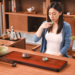 祥福抚琴现代纯天然高端电木家用干泡台茶台茶具托盘茶海茶几茶盘