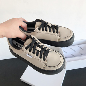 高定版/sunnei面包鞋女厚底真皮大头鞋复古系带丑萌鞋子休闲板鞋