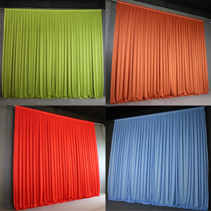 新款婚庆舞台布置牛奶丝背景纱幔酒店婚礼场地装饰加厚背景帷幔