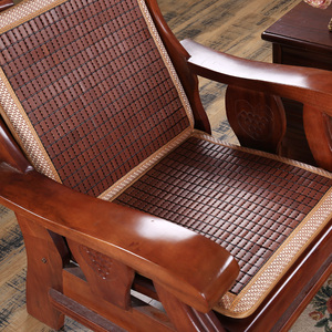 夏季麻将竹凉席实木沙发垫红木沙发坐垫高密度海绵单人组合凉垫子