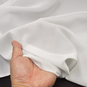 高档白色真丝双绉  18姆米纯白色质感100%桑蚕丝衬衣布料140宽