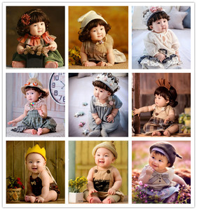 儿童摄影服装百天宝宝拍照片服饰新生儿周岁写真衣服影楼婴儿道具