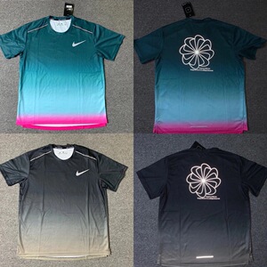 耐克nike超弹反光体育生体考训练服运动田径t恤太阳花短袖渐变色