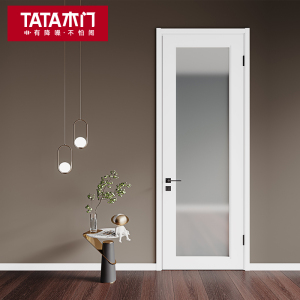 tata木门 时尚厨房门玻璃门油漆厨卫门玻璃木门bl042混油静音门