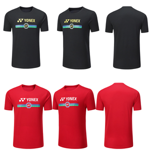 新品尤尼克斯羽毛球服文化衫韩版短袖速干跑步李龙大同款定制印字