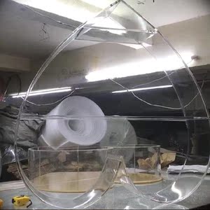 市场有机玻璃弧形灯罩订制透明防尘盒造型罩子加厚展示柜弧度u型