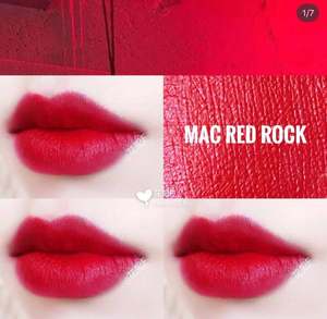 官网正品!mac哑光子弹头 #640 red rock 正红色口红