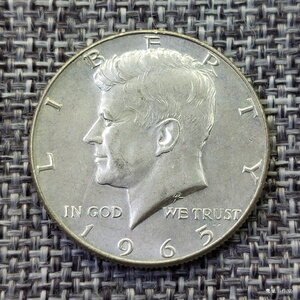 美国1965年肯尼迪1/2元(50分)银币【20805】