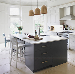 美式田园简约乡村风开放式厨房中岛 厨房中岛台家用 岛台餐桌一体