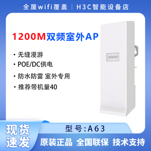 华三（H3C）A63 1200M双频室外大功率无线WiFi覆盖基站AP接入点