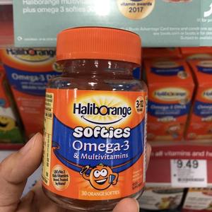 代购Haliborange英国七海小孩儿童营养维生素Omega-3软糖DHA零食
