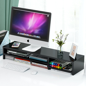 加长双层电脑大显示器增高架办公桌上整理收纳置物电视机底座垫高