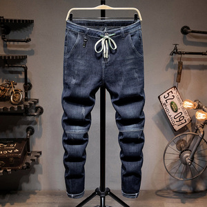 休闲裤男系带子