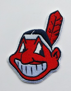 mlb克利夫兰印第安人队徽棒球刺绣补丁贴绣花布贴背胶臂章logo