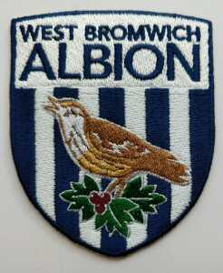 英超西布朗维奇队徽足球精美刺绣补丁贴电脑绣花布贴背胶logo