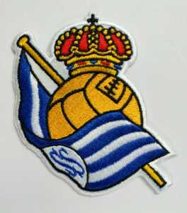 西甲皇家社会队徽足球刺绣补丁贴电脑绣花布贴背胶臂章logo