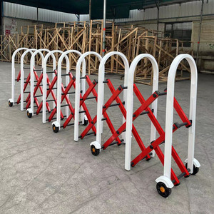 不锈钢伸缩围栏可移动道路栏杆路障学校幼儿园门口收缩防护栏栅栏