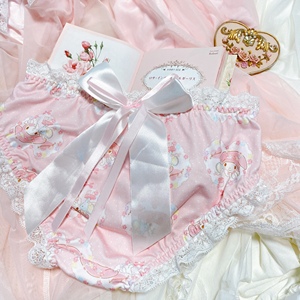 玩具木马美乐蒂lolita卡通少女萝莉蝴蝶结粉色蕾丝内裤中腰三角裤