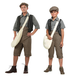 影视服装民国表演出服三毛流浪记 成人儿童送报人卖报人报童服装