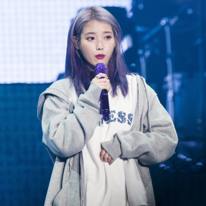 00funny小屋贴纸相淘宝iu李知恩专辑单曲周边印花同款卫衣宽松圆领