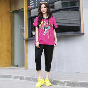 丹汝222淘宝2021秋装石头鱼大码女装新款200斤胖mm宽松显瘦运动休闲