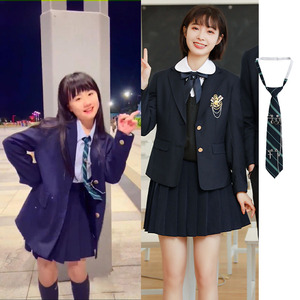 网红一一丫丫同款霸气衣服jk制服秋套装学生西服校服班服2021新款