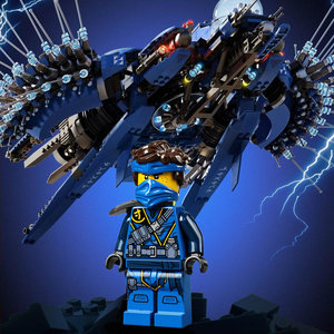 乐高人仔幻影忍者第14季杰丛林季劳埃德围巾头巾男孩拼装积木玩具