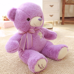 紫色薰衣草小熊毛绒玩具大熊公仔抱抱熊泰迪熊布娃娃送女生日礼物