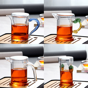 玻璃茶壶个人小壶红茶泡茶器加厚耐热功夫茶具小号带滤网可加热壶