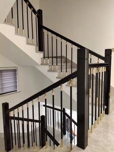 楼梯扶手栏杆现代别墅护栏阳台家装铝合金金箍棒轻奢铝镁合金立柱