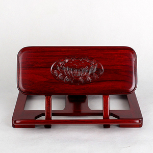 圆通佛具佛教用品念经法器台湾书架诵经架读经架黑檀绿檀木经书架