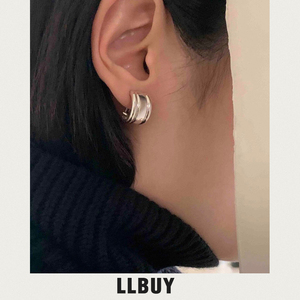 LLBUY 韩国代购正品 COLDFRAME 925银 花瓶耳夹耳钉耳环 小众耳饰