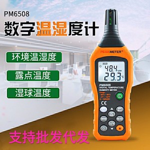 华谊PM6508温度计湿度表室内高精度工业家用温湿度露点湿球测量仪