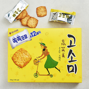 韩国进口 好丽友高笑美芝麻薄脆饼干216g零食
