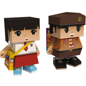 儿童手工折纸diy拼装立体3d纸质模型卡通q版学生人偶公仔玩偶制作