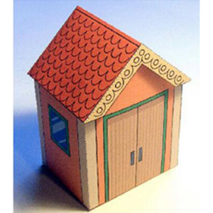 儿童手工折纸拼装益智立体3d纸质模型diy小屋房屋小仓库建筑制作