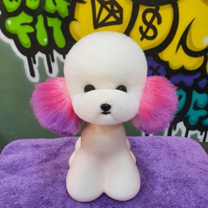 姜灏宠物美容师 日系萌系泰迪拉姆造型头部练习假毛模型假毛比熊