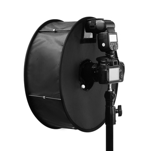 45CM环形灯箱折叠式柔光箱微距便捷式闪光灯罩摄像环闪柔光箱