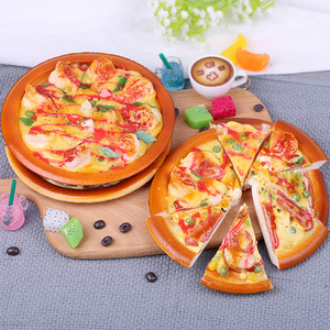仿真披萨Pizza模型假食物海鲜培根香肠披萨食品橱窗展示美食道具