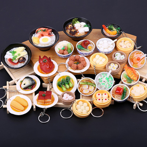 仿真碗面蒸笼菜盘模型米饭迷你食物过家家玩具橱柜小装饰拍摄道具