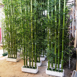 仿真粗竹子装饰隔断假竹子可定做底座室内屏风5-6厘米粗环保竹
