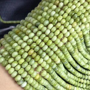 天然柠檬翠玉光面扁珠算盘珠玉石散珠半成品项链手链女隔片配珠