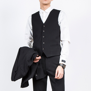 西装马甲男韩版修身西服青年休闲马甲背心西装职业商务正装上衣男