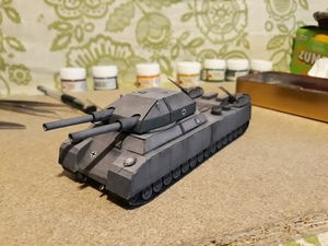 德国p1000巨鼠式重型坦克 纸模型 3d纸模 手工diy益智玩具道具摆