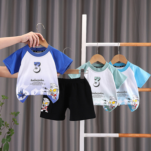 男宝宝套装0—1岁半婴儿3夏装4纯棉衣服男小童7夏季短袖6个月卡通